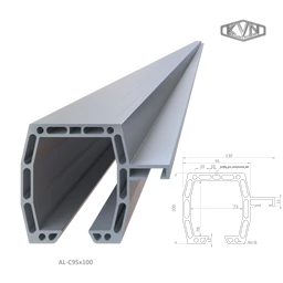 C profil 95x100mm, materiál EN AW-6060 T66, přírodní hliník bez povrchové úpravy