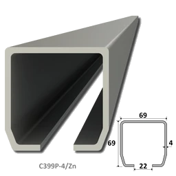 C profil PICCOLO 69x69x4 mm pozinkovaný
