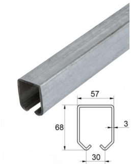 Profil GRANDE 57x68x3mm, dĺžka 4m