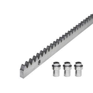 Hřeben INOX 30 x 10 mm, L = 1000 mm, M4, max. do 1900 kg, 3 x úchyt + šrouby, nerezový