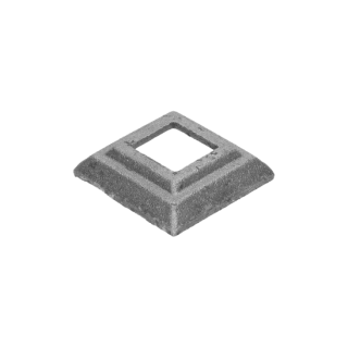 Krytka 62x62x16mm s otvorem 26x26mm, odlitek