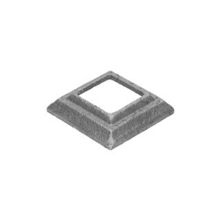 Krytka 62x62x16mm s otvorem 31x31mm, odlitek