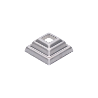 Krytka plechová, 44 x 44 x 20 mm, díra: 14 x 14 mm