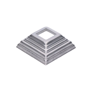 Krytka plechová 80 x 80 x 29 mm, otvor 27 x 27 mm