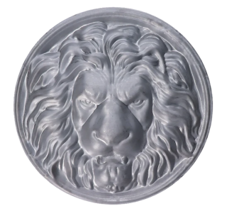DO VYPRODÁNÍ ZÁSOB - Dekorační prvek, ø 260 mm, 1.2 mm - lev, výlisek