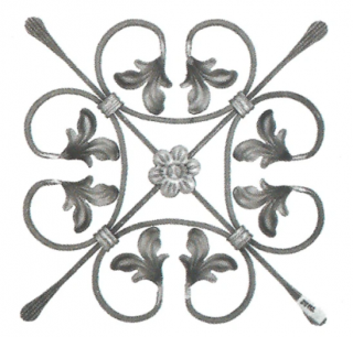 Ornament 340x340mm, profil hladký 12x6mm