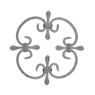 Kovářský ornament H 250 x L 250 mm, 8 x 8 mm
