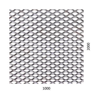Tahokov Fe kosočtverečné oko: 22x12mm, mústek: 2mm (1000x2000x1,5mm)
