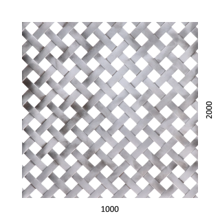 Děrovaný plech - tkanina Zn, otvor: 10x10 mm, rozteč: 18 mm,  (1000x2000x1,0 mm)