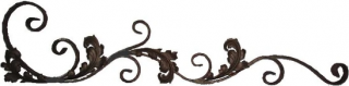 Kovářský ornament H 1350 x L 310 mm, 30 x 8 mm