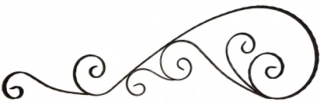 Kovářský ornament H 1260 x L 390 mm, 25 x 5 mm