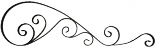 Kovářský ornament H 1260 x L 390 mm, 25 x 5 mm