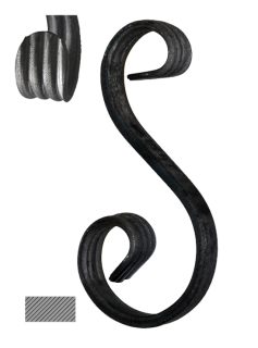 Esko 200 x 85 x 45 mm, hladký profil 12 x 6 mm, široké rozkování