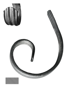 Půlkruh 14 x 6 mm, 100 x 120 mm