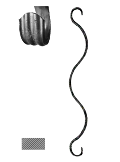 Prvek 12 x 6 mm, 380 x 50 mm