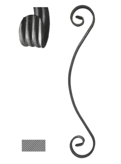 Prvek 460x80mm, profil 12x6mm