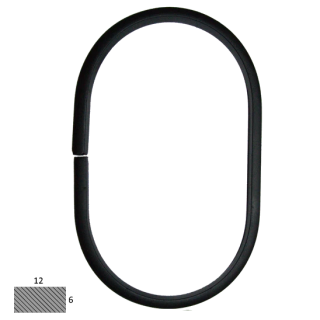 Ovál 12 x 6 mm, 120 x 200 mm