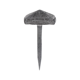 Ozdobný kovaný čtvercový hřebík, hlavička 19x19x8mm, hrot 3x2x23mm, bez povrchovej úpravy