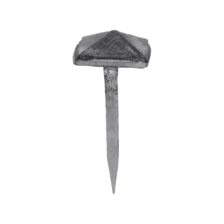 Ozdobný kovaný čtvercový hřebík, hlavička 23x23x10 mm, hrot 3x2x33 mm, bez povrchové úpravy