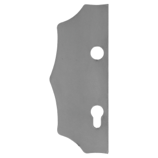 Štít 230x93x3mm s otvory, rozteč 90mm, otvor na kliku ø19,5 mm, hladký, oboustranný (levý i pravý), pro zámek ZM90/80