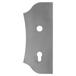 Štít 250x104x3mm s otvory, otvor pro kliku ø 19,5mm, hladký, oboustranný (levý i pravý), pro zámek ZM90/80