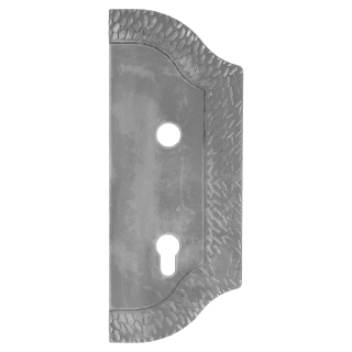 Štít 265x105x3mm s otvory, rozteč 90mm, otvor na kliku ø 19mm, zdobený, pravý, pro zámek ZM90/80
