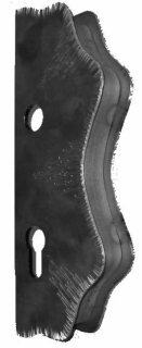 Kazetová sestava pro branku 250x125x30mm, otvor pro kliku ø 20mm, na profil 30x30mm, zdobená, pro zámek ZM90/80
