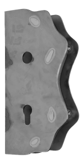 Kazetová sestava pro branku 250x95x40mm, otvor pro kliku ø 20mm, na profil 40x40mm, hladká, pro zámek ZM90/80