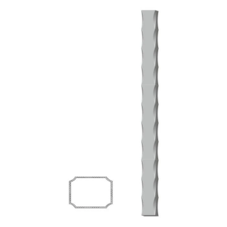 Uzavretý profil 30x20x2mm, čierny S235, zdobený po hranách L=3000mm, cena za 1ks(3m)