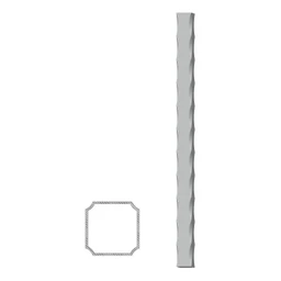Uzavretý profil 30x30x2,5mm, čierny S235, zdobený po hranách L=6000mm, cena za 1ks(6m)