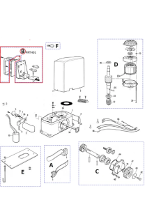 PRTH01 set - držák řídící jednotky s mikrospínači pro THOR/ ROBO (č.9,10,13,15,25,26)